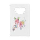 Blume Wasserfarben Art Geldbeutel Flaschenöffner (Rückseite)