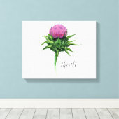 Blume Wasserfarben-Canvas drucken Leinwanddruck (Insitu (Holzboden))
