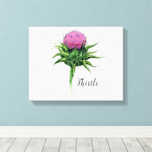 Blume Wasserfarben-Canvas drucken Leinwanddruck (Insitu (Holzboden))