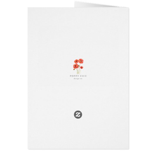 Blume Wasserfarben Druckgrüßkarte (Hinten)