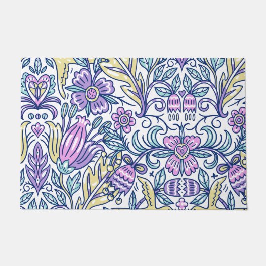 Blume Wasserfarben Frische Pasta machen Fußmatte (Vorderseite)