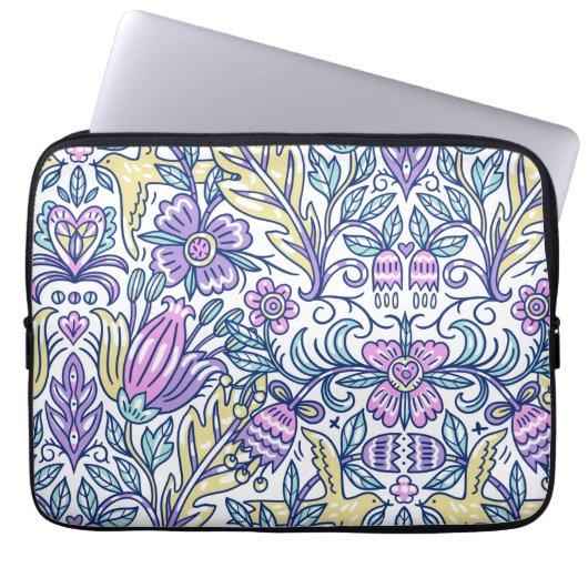 Blume Wasserfarben Frische Pasta machen Laptopschutzhülle (Vorderseite)