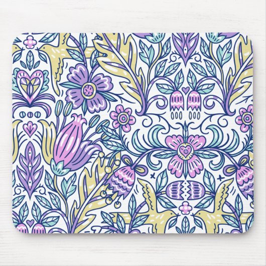 Blume Wasserfarben Frische Pasta machen Mousepad (Vorne)