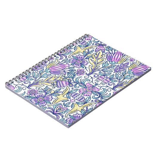 Blume Wasserfarben Frische Pasta machen Notizblock (Linke Seite)