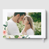 Blume Wasserfarben Frühjahr Hochzeit Foto Gästebuch (Rückseite)