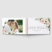 Blume Wasserfarben Frühjahr Hochzeit Foto Gästebuch (Voll)