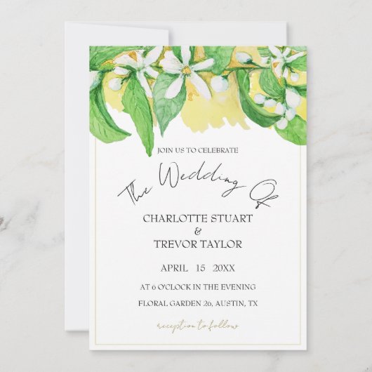 Blume Wasserfarben Karte (Rückseite)