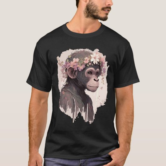 Blume Wasserfarben Kronenwald Ani T-Shirt (Vorderseite)