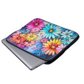 Blume Wasserfarben Kunst, Dichtung und Musik Laptopschutzhülle (Vorne Knopf)