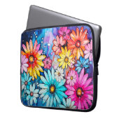 Blume Wasserfarben Kunst, Dichtung und Musik Laptopschutzhülle (Vorderseite Links)