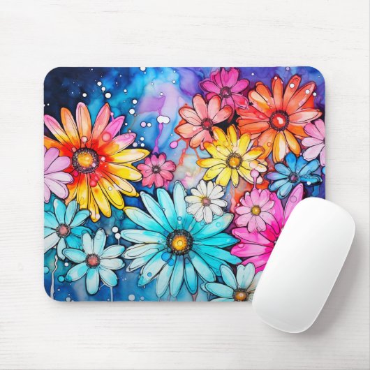 Blume Wasserfarben Kunst, Dichtung und Musik Mousepad (Mit Mouse)