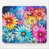 Blume Wasserfarben Kunst, Dichtung und Musik Mousepad (Vorne)