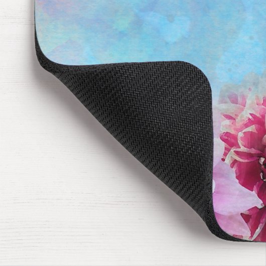 Blume Wasserfarben Modernes Blumendesign Mousepad (Ecke)