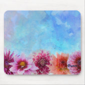 Blume Wasserfarben Modernes Blumendesign Mousepad (Vorne)