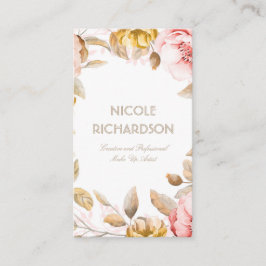 Blume Wasserfarben und Wasserfarben Bouquet Elegan Visitenkarte
