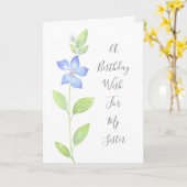 Blume Wasserfarben (Vinca) Karte (Gelbe Blume)