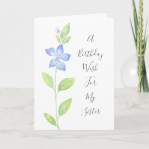 Blume Wasserfarben (Vinca) Karte