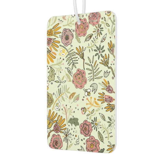 Blume Wasserfarbene Bienen Elegante Moderne Autolufterfrischer (Links)