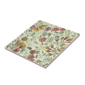 Blume Wasserfarbene Bienen Elegante Moderne Fliese (Seite)