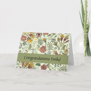 Blume Wasserfarbene Bienen Elegante Moderne Karte