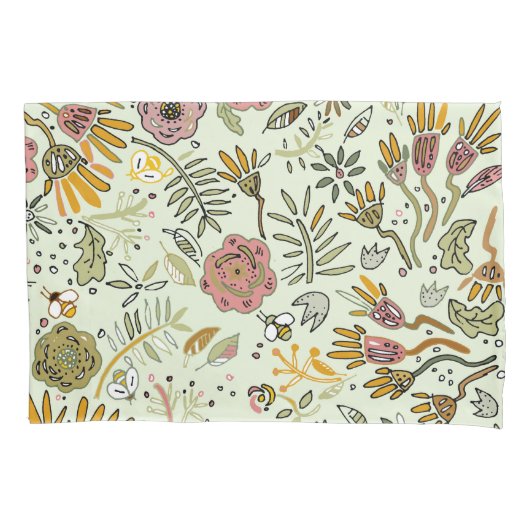 Blume Wasserfarbene Bienen Elegante Moderne Kissenbezug (Vorderseite)