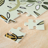 Blume Wasserfarbene Bienen Elegante Moderne Puzzle (Seite)