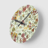 Blume Wasserfarbene Bienen Elegante Moderne Runde Wanduhr (Winkel)