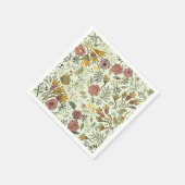 Blume Wasserfarbene Bienen Elegante Moderne Serviette (Ecke)