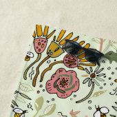 Blume Wasserfarbene Bienen Elegante Moderne Strandtuch (Beispiel)
