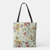 Blume Wasserfarbene Bienen Elegante Moderne Tasche (Rückseite)