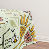 Blume Wasserfarbene Bienen Elegante Moderne Tischdecke (Beispiel)