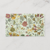 Blume Wasserfarbene Bienen Elegante Moderne Visitenkarte (Rückseite)