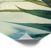 Blume Wasserfarbene Frühlingsblumen Poster (Ecke)