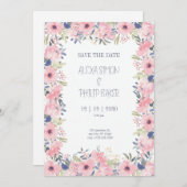 Blume Wasserfarbene Hochzeit Einladung (Vorne/Hinten)