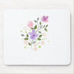 Blume Wasserfarbener Frühling Naturmalerei Blumen Mousepad