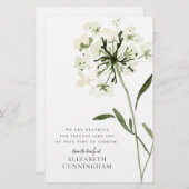 Blume Wasserfarbener Gedächtnisbereich Briefpapier (Vorne/Hinten)