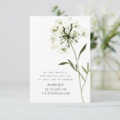 Blume Wasserfarbener Gedächtnisbereich Dankeskarte (Stehend Vorderseite)