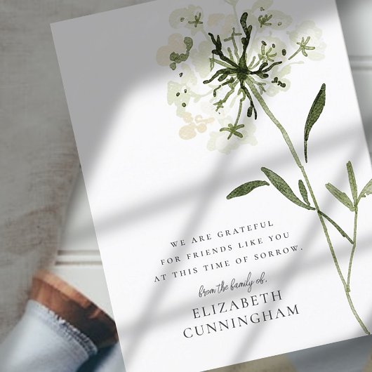 Blume Wasserfarbener Gedächtnisbereich Postkarte