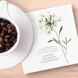 Blume Wasserfarbener Gedächtnisbereich Serviette