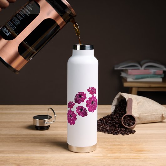 Blume Wasserflasche Trinkflasche (Kaffee (gedreht))