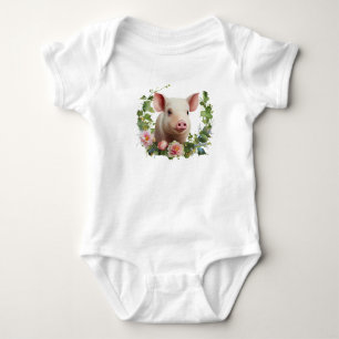 Blume Watercolor Baby Pig (Piglet) Strampler