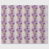 Blume Watercolor Dreamy Pastel Allium Geschenkpapier (Flach)