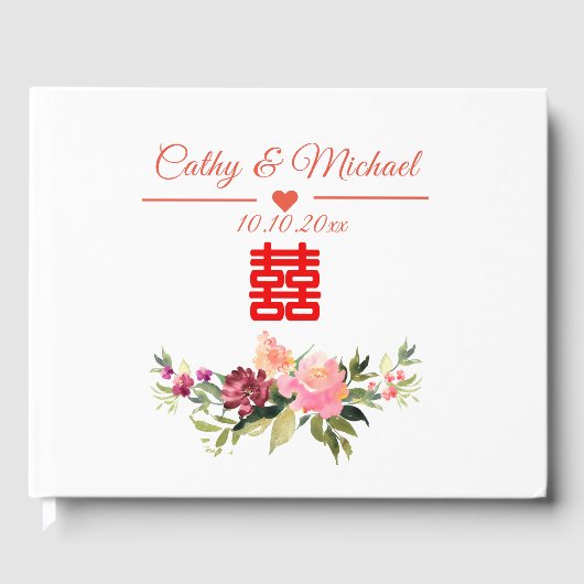 Blume Watercolor Gästebuch (Vorderseite)