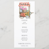 Blume Watercolor - Hochzeitmenü Menükarte (Vorderseite)