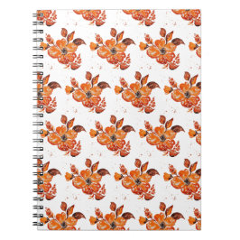 Blume Watercolor orange Notizblock