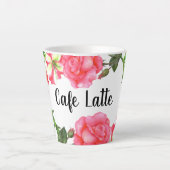 Blume Watercolor Pink Garden Design Milchtasse (Vorderseite)