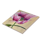 Blume Watercolor Pink Poppe Fliese (Seite)