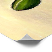 Blume Watercolor Pink Poppe Poster (Ecke)