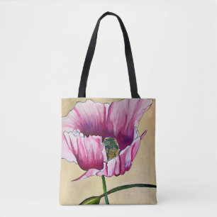 Blume Watercolor Pink Poppe Tasche
