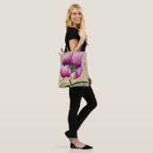 Blume Watercolor Pink Poppe Tasche (Am Model)